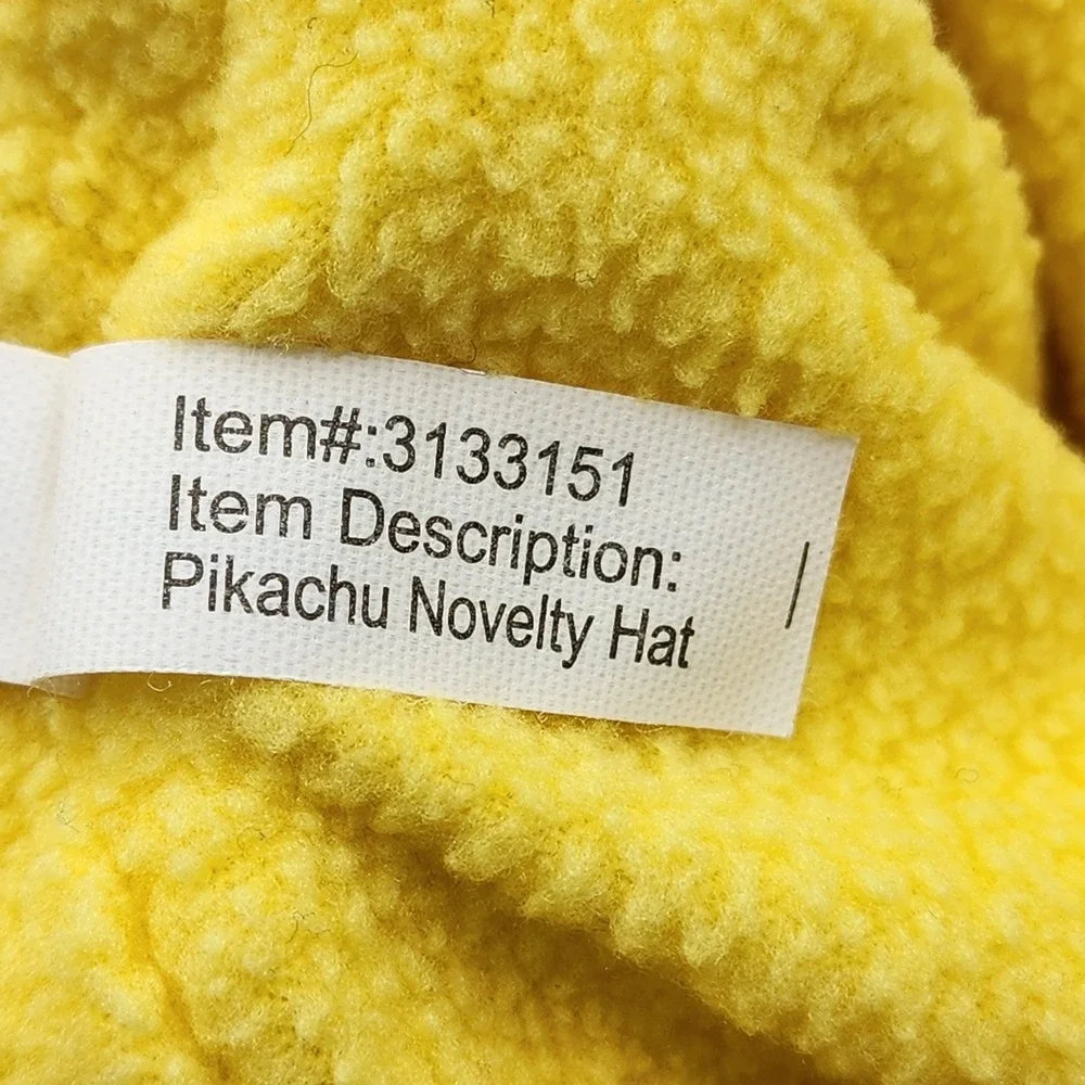 Pokemon Pikachu Beanie Hat Cap Winter Big Face PokeBalls Yellow Electric 2017
